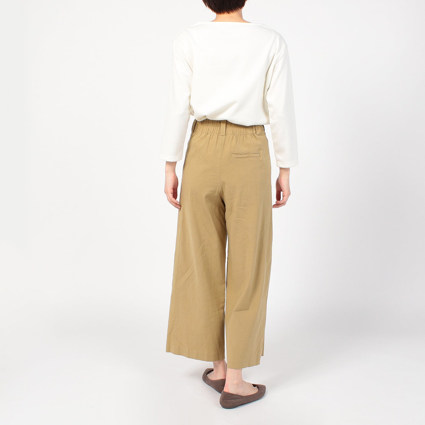 PASSIONE LINEN STRETCH WIDE PANTS