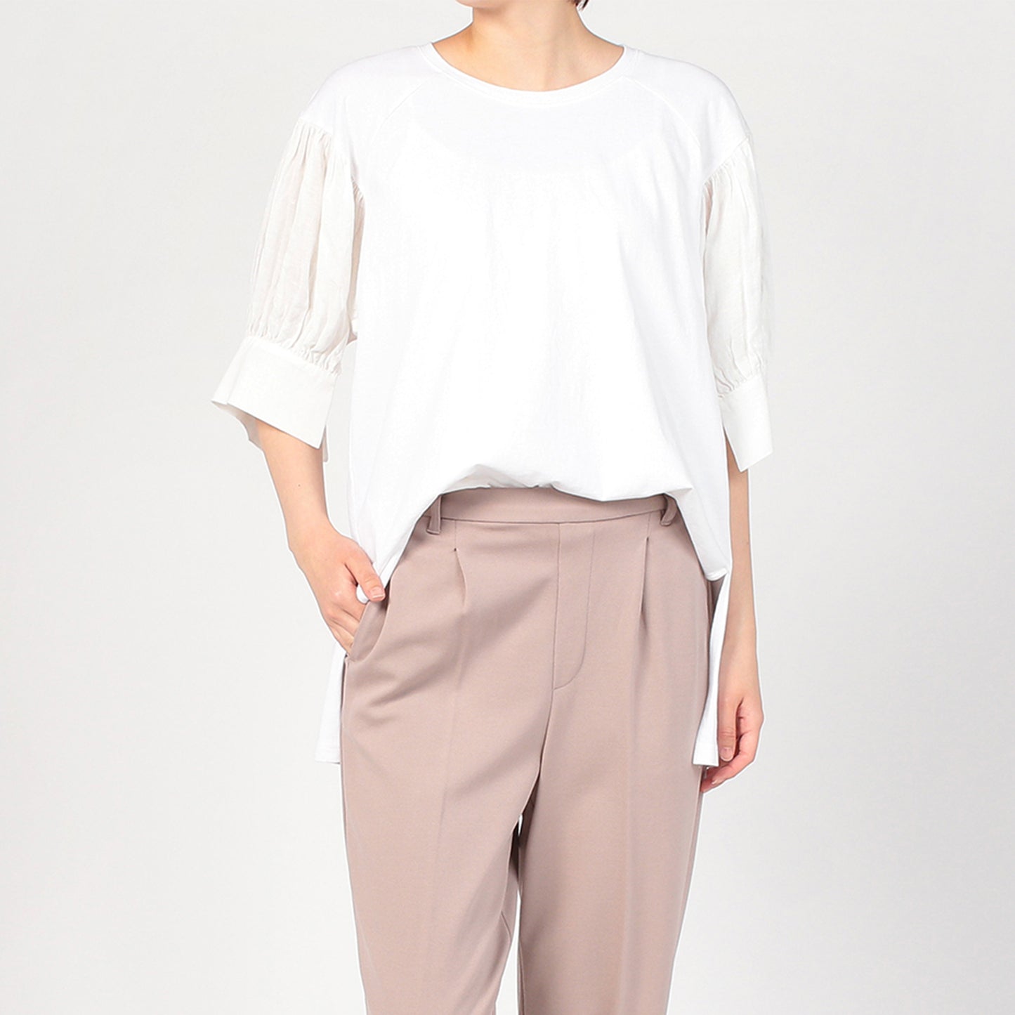 cafune FRENCH LINEN SLEEVE SWITCH TOPS
