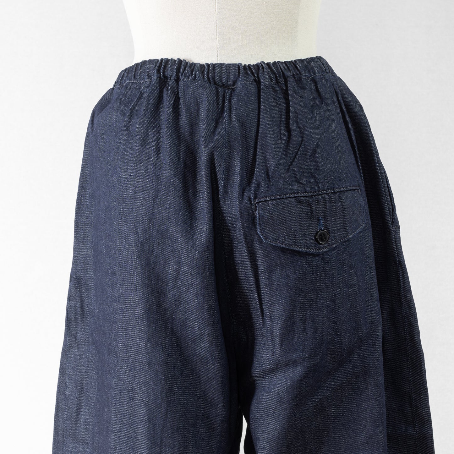 STAMP AND DIARY WAIST TUCK DENIM WIDE PANTS 91cm