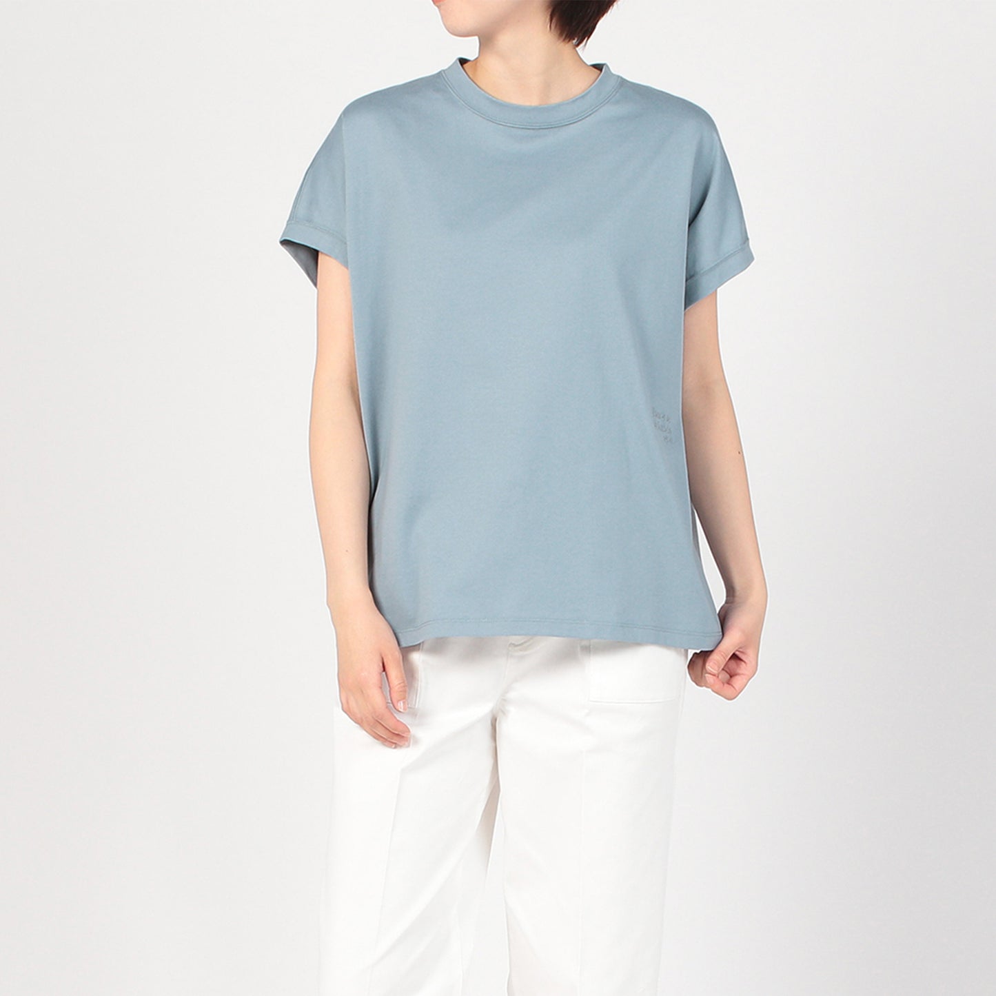 cafune ONE POINT EMBROIDERY WIDE TEE